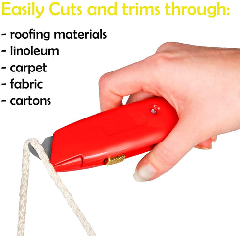 Hook Blade Utility Knife with 5 Utility Hook Blades, Shingle Cutter